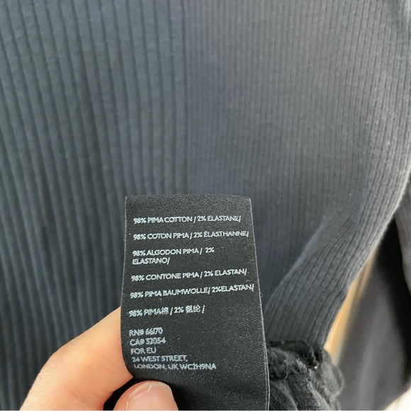 Anthropologie Julia Ribbed Pima Cotton Top - Picture 7 of 7